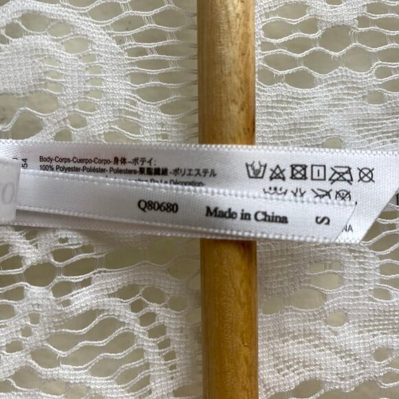 Flora Nikrooz Millie Lace Robe Size Small White Bride Bridal - Picture 10 of 13